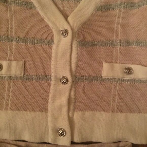 MABLE Plaid Button Down Sweater Cardigan and Mini Skirt - Picture 7 of 7